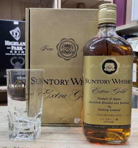 Suntory Whisky Extra Gold Glass Set